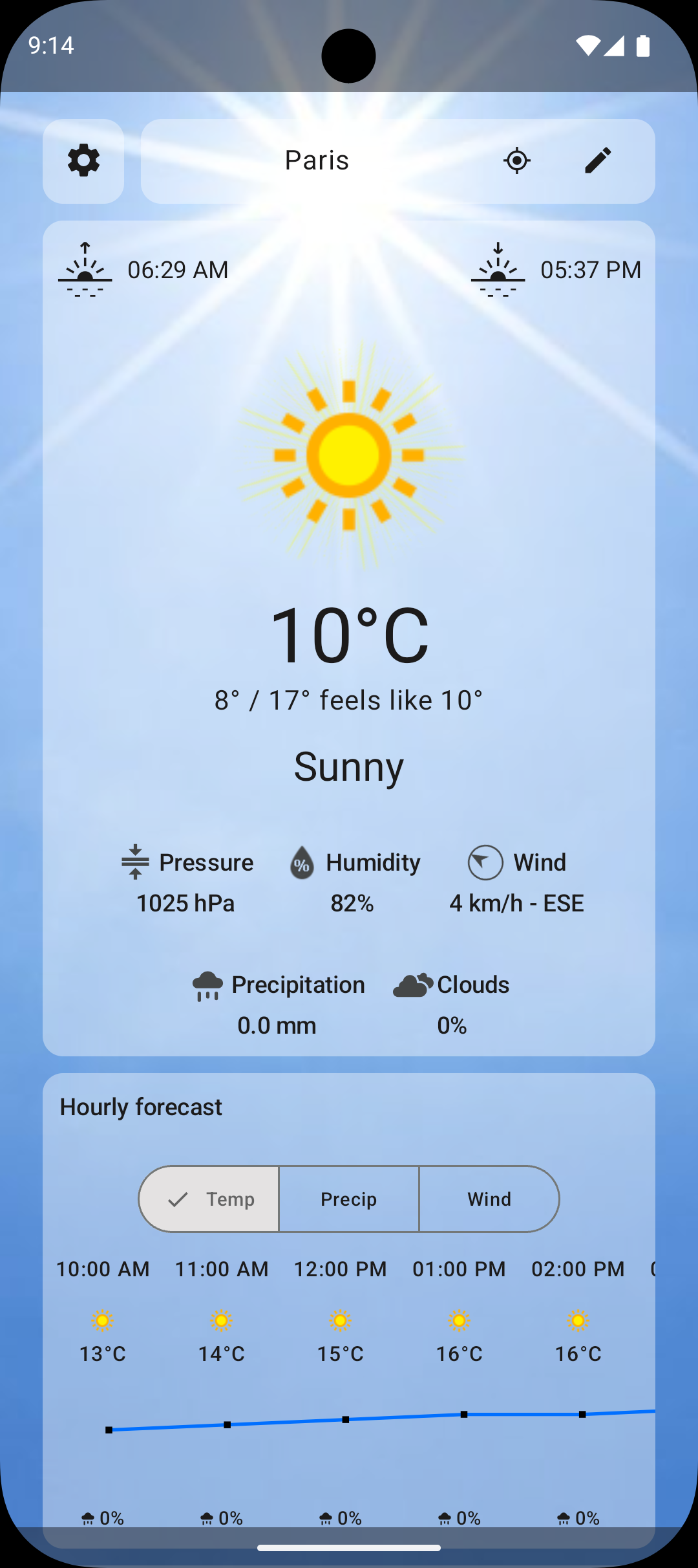 Weather Now app preview